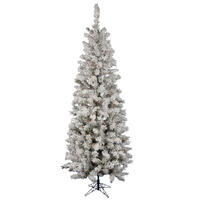 Vickerman Flocked Pacific Pencil Pine Artificial Christmas Tree