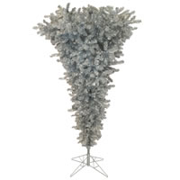 Vickerman Silver Upside Down Artificial Christmas Tree