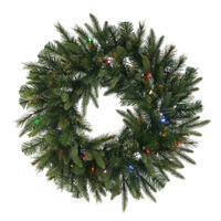 Vickerman Artificial 30" Cashmere Pine Wreath Battery Operated