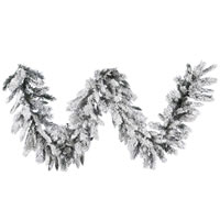 Vickerman Artificial Flocked Snow Ridge Garland