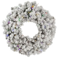 Vickerman Flocked Kodiak Spruce Artificial Wreath