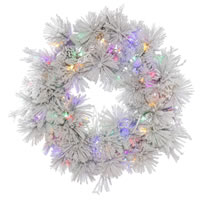 Vickerman Flocked Alberta Artificial Wreath