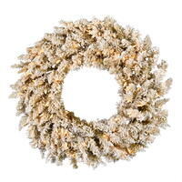 Vickerman Artificial Frosted Gold Fir Wreath