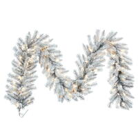 Vickerman Artificial Frosted Silver Fir Garland
