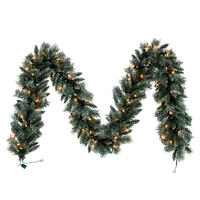 9' Frosted Mixed Pine Garland 50CL