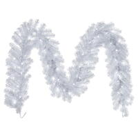 Vickerman Artificial Crystal White Garland