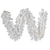 Vickerman Artificial Crystal White Garland