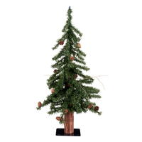 Vickerman Artificial Alpine Tree with Pine Cones & Vine