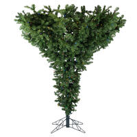 Vickerman Green Unique Artificial Upside Down Tree