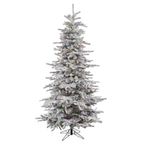 Vickerman Flocked Sierra Fir Slim Artificial Christmas Tree