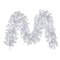 Vickerman Flocked White Artificial Garland