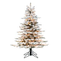 Vickerman Flocked Utica Fir Artificial Christmas Tree