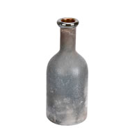 Vickerman Slate Gray Glass Bottle Vase