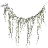 4' Weeping Cedar Garland w/Cones 189Tips