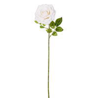 29" White Velvet Rose Stem 4/Bag