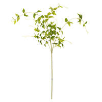 Vickerman Artificial Green Clematis Leaves Spray