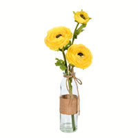 Vickerman Artificial 15" Camellia in Glass
