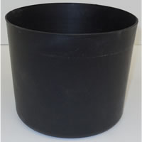 6" D x 5"H Plastic Pot-Black