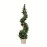 Vickerman Artificial Potted Green Rosemary Spiral Tree