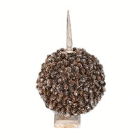 Vickerman Artificial Ball Cedar and Pine Cone Finial Stand