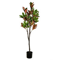Vickerman Artificial Green Magnolia Tree in Pot