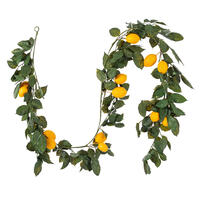 Vickerman Artificial Green and Yellow Salal Leaf Lemon Collection