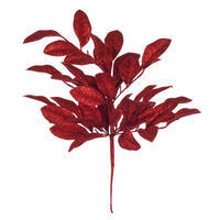 Vickerman Artificial 25" Apple Leaf Glitter Bush