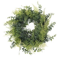 Vickerman Artificial Buckler Fern and Grass Wreath
