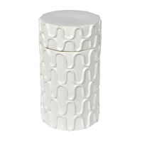 Vickerman White Ceramic Container with Lid