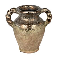 Vickerman Aged Terracotta Gray Ceramic Vase
