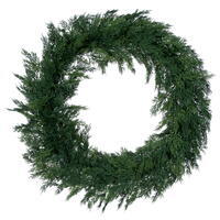 28" Green Soft Cypress Wreath