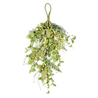 24" Green Fern Berry Eucalyptus Teardrop