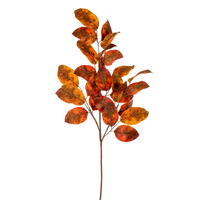 Vickerman Orange Artificial Apple Leaf Spray, 6/Bag