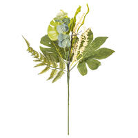 26" Green Mixed Jungle Foliage Spray 2/B