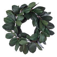 Vickerman Artificial Green Magnolia Leaf Wreath