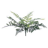 13" Green Ostrich Fern Bush UV 3/Bag