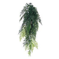 37" Green Ostrich Fern Hanging Bush UV