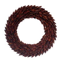 18" Brown Natural Hemp Shell Wreath