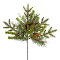 Vickerman Artificial Cibola Mixed Berry Christmas Spray