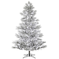 Vickerman Flocked Alder Long Needle Pine Artificial Christmas Series