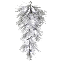 Vickerman Flocked Alder Long Needle Pine Artificial Christmas Series