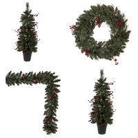4Pc Decorated B/O Front Door Set