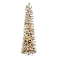 Vickerman Snowy Flocked Alpine Artificial Christmas Tree