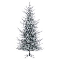 Vickerman Artificial Slim Frosted Natural Fir Christmas Tree