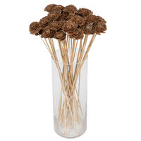 Vickerman Natural Botanicals 1.57" Cedar Rose, on Stem. Includes 50 pieces per unit.