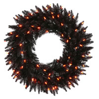 Vickerman Black Artificial Christmas Wreath