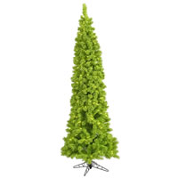 Vickerman Flocked Lime Pencil Fir Artificial Christmas Tree
