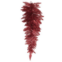 Vickerman Tinsel Red Fir Artificial Christmas Teardrop