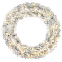 36" Silver Fir Wreath DuraL LED 100WW