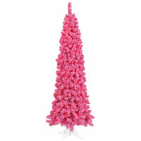 Vickerman Flocked Pink Fir Artificial Christmas Tree